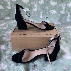 women's open toe ankle strap low block chunky heels sandals